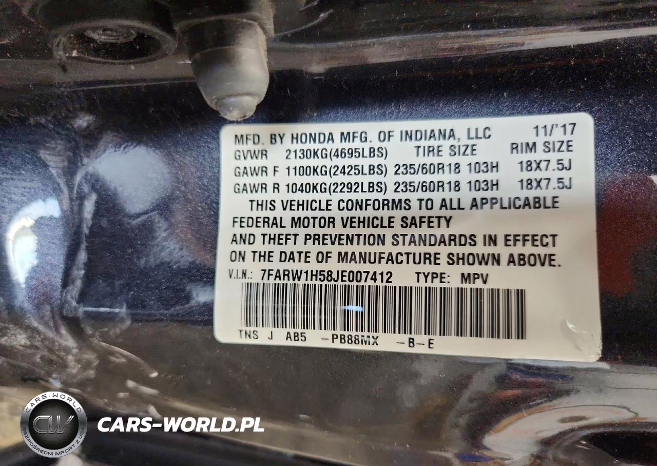 2018 Honda Cr-V Ex VIN:7FARW1H58JE007412 - 13