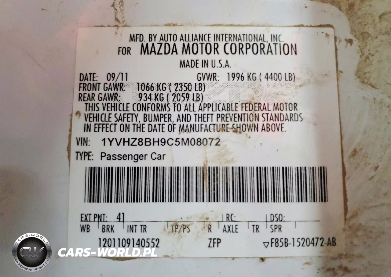 2012 Mazda 6 VIN:1YVHZ8BH9C5M08072 - 12