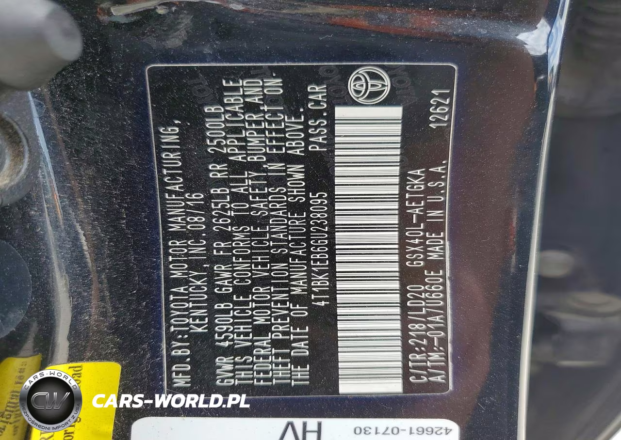 2016 Toyota Avalon Xle VIN:4T1BK1EB6GU238095 - 12