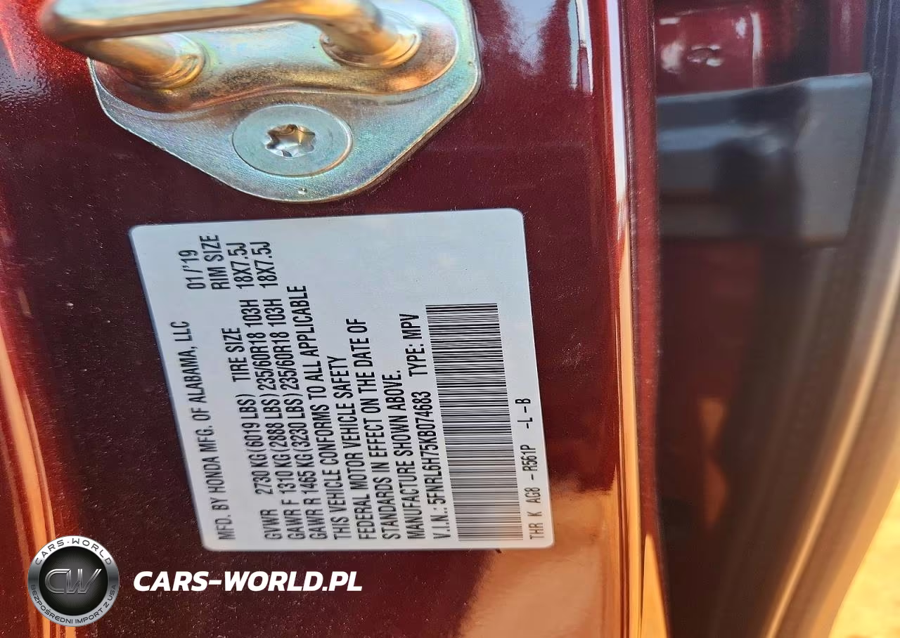2019 Honda Odyssey Exl VIN:5FNRL6H75KB074683 - 13