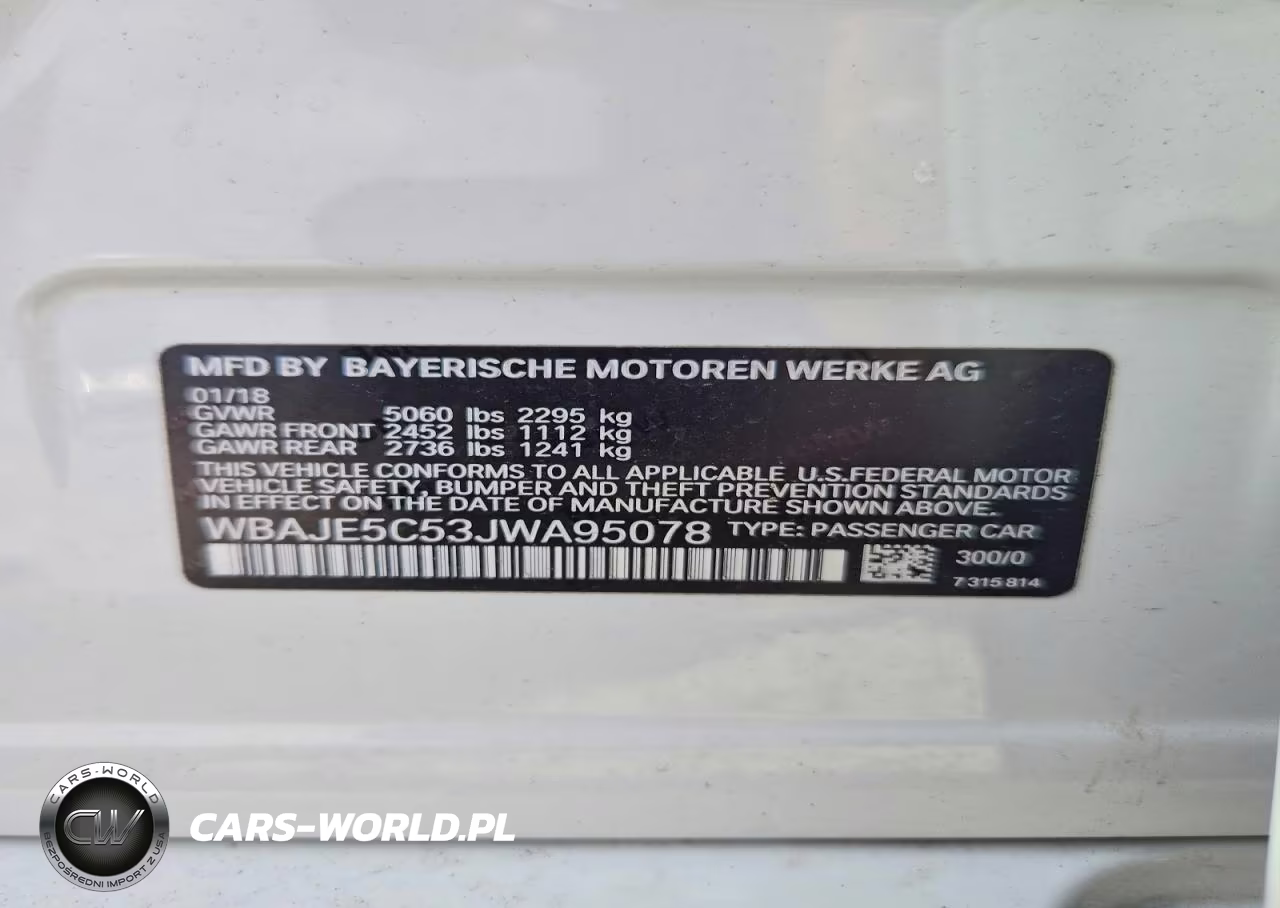 2018 BMW 540 I VIN:WBAJE5C53JWA95078 - 13