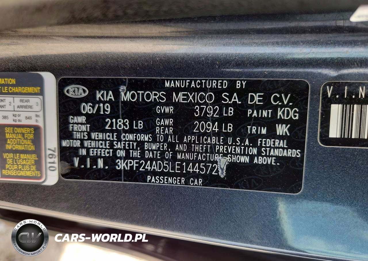 KIA FORTE VIN:3KPF24AD5LE144572 - 12