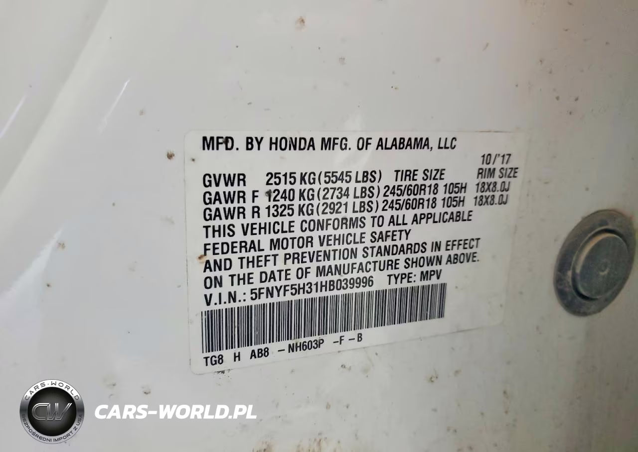 2017 Honda Pilot Ex VIN:5FNYF5H31HB039996 - 13