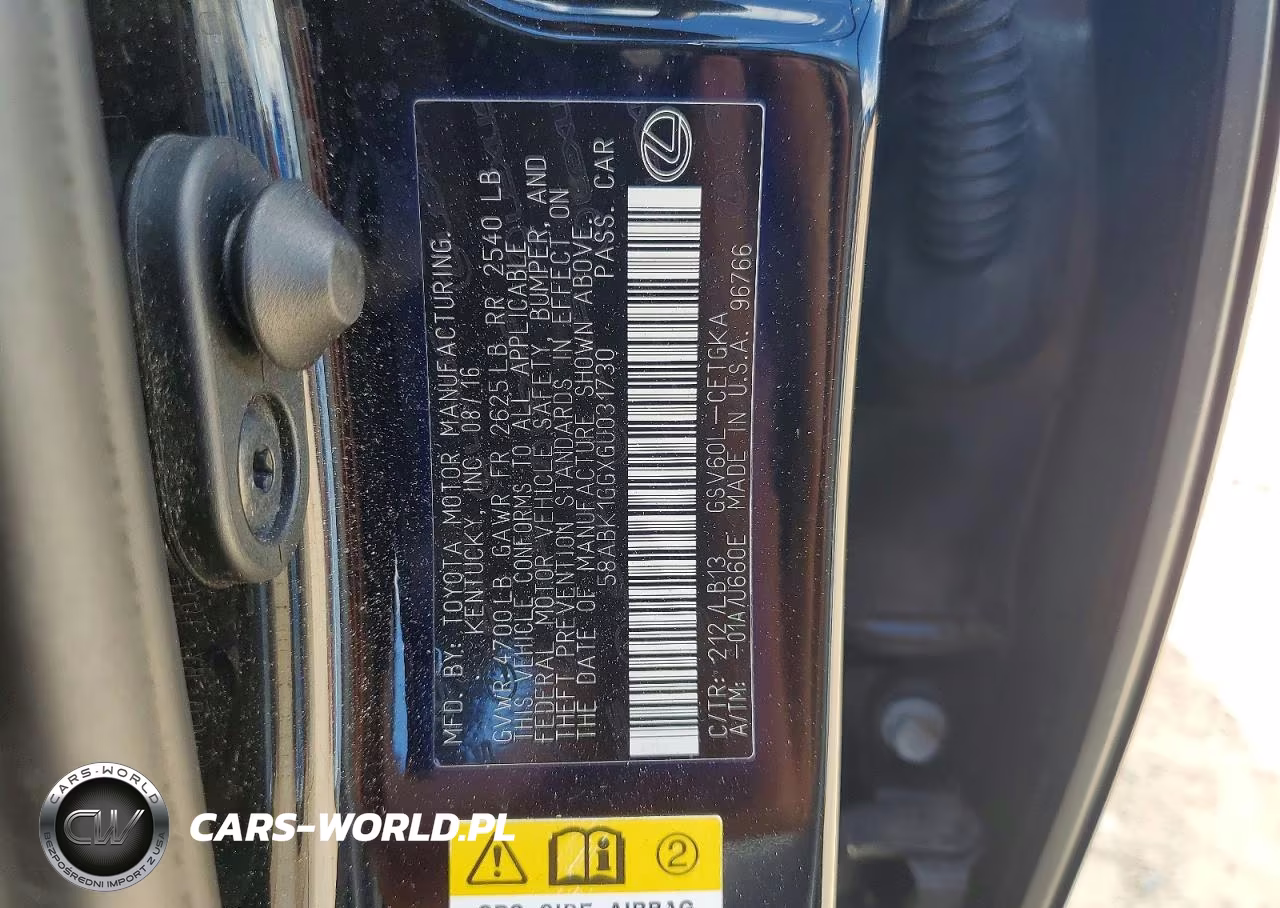 2016 Lexus Es 350 VIN:58ABK1GGXGU031730 - 13