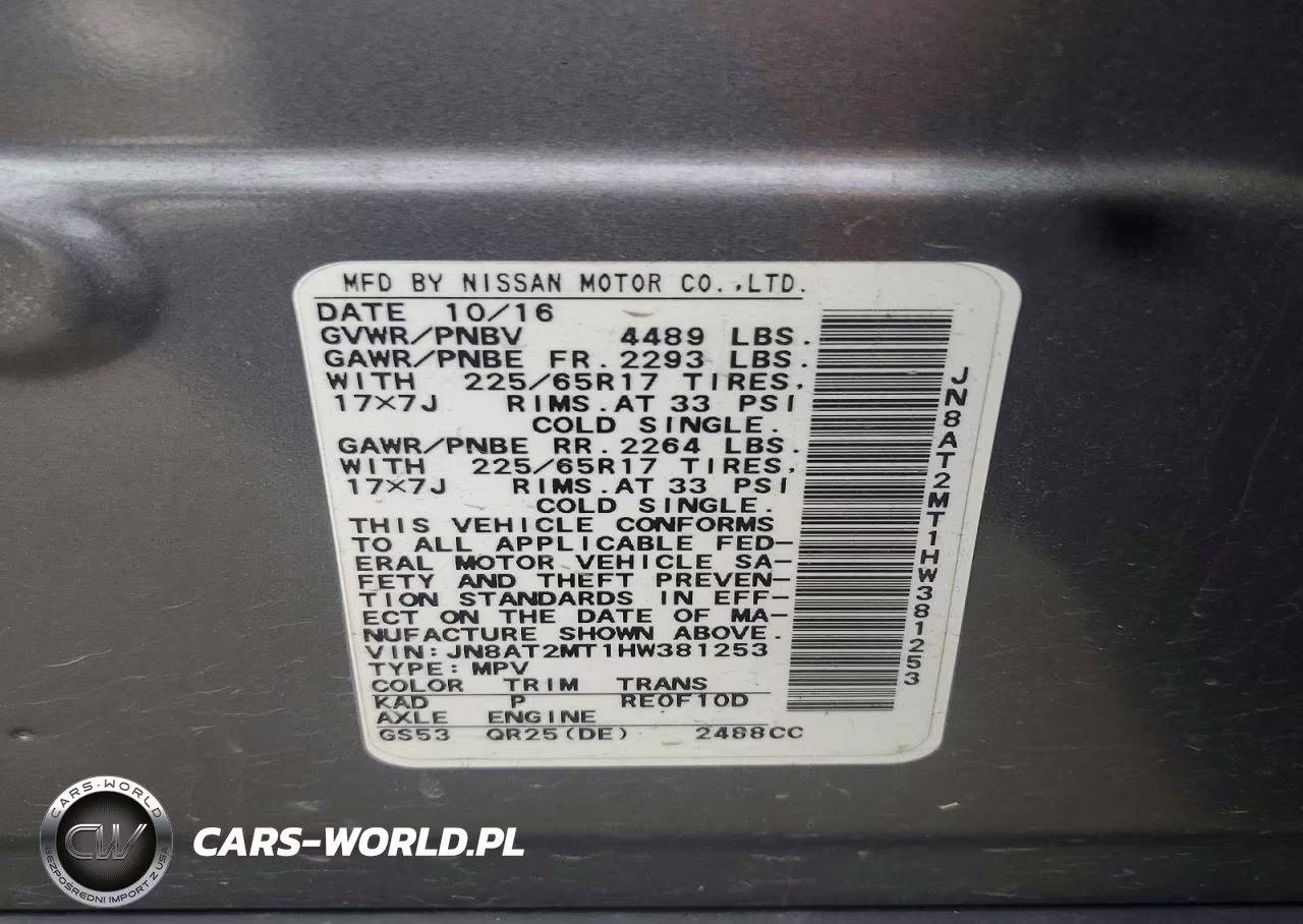 2017 Nissan Rogue S VIN:JN8AT2MT1HW381253 - 13