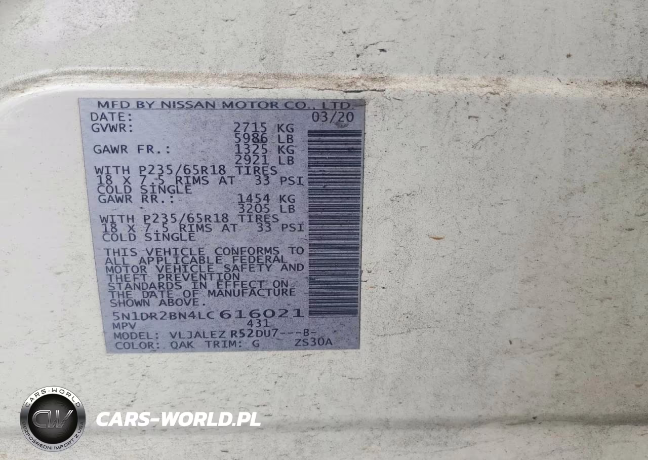 2020 Nissan Pathfinder Sv VIN:5N1DR2BN4LC616021 - 13