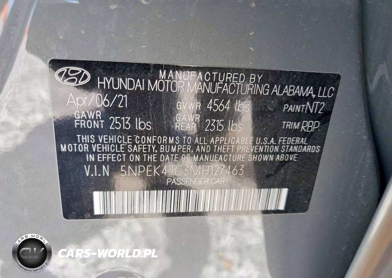 2021 Hyundai Sonata N Line VIN:5NPEK4JC3MH127463 - 12