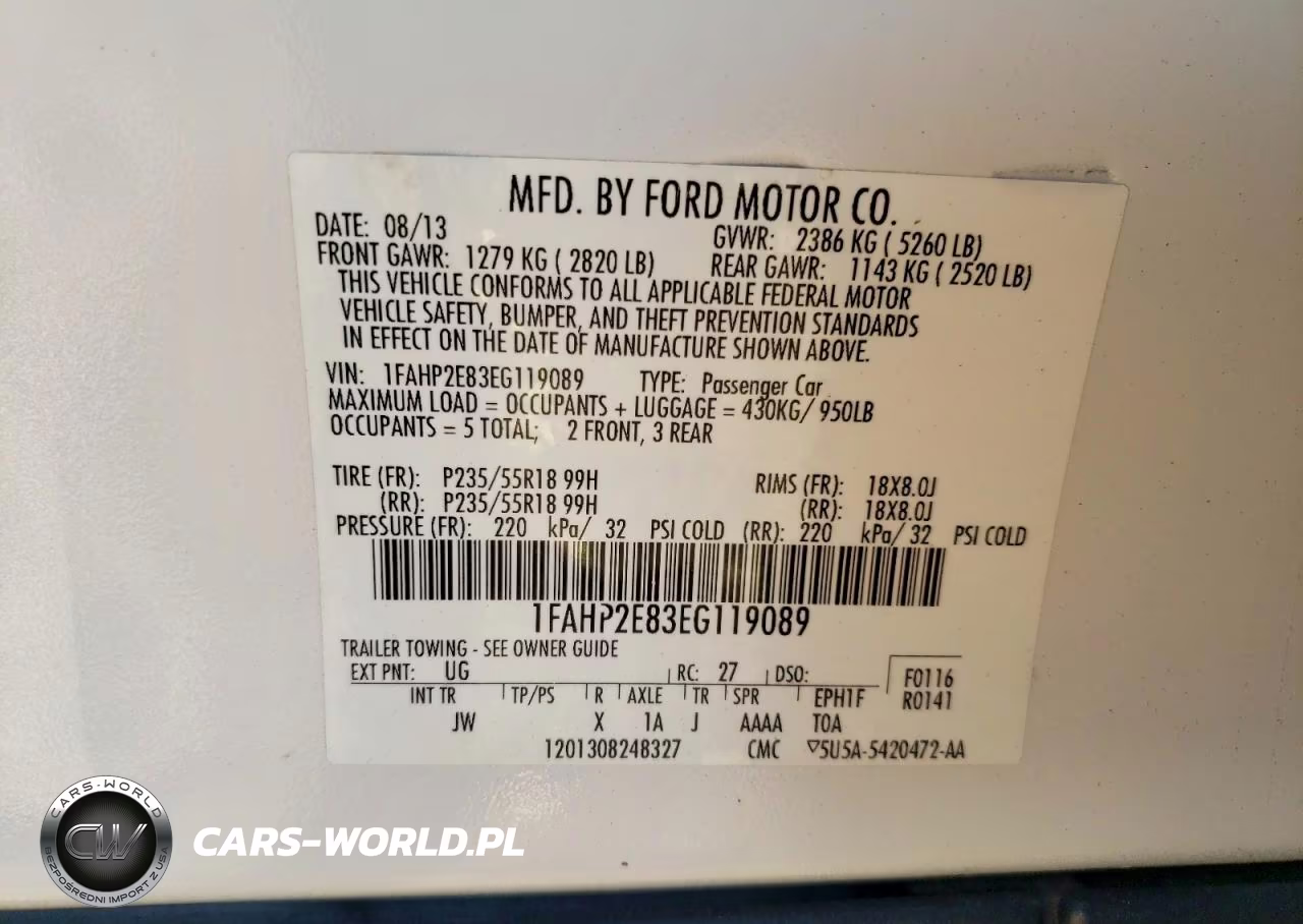 2014 Ford Taurus Sel VIN:1FAHP2E83EG119089 - 12