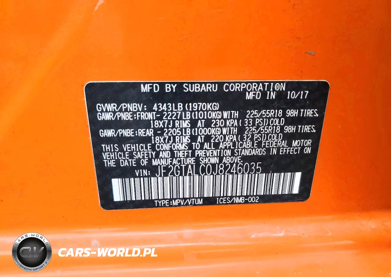2018 Subaru Crosstrek Limited VIN:JF2GTALC0J8246035 - 13