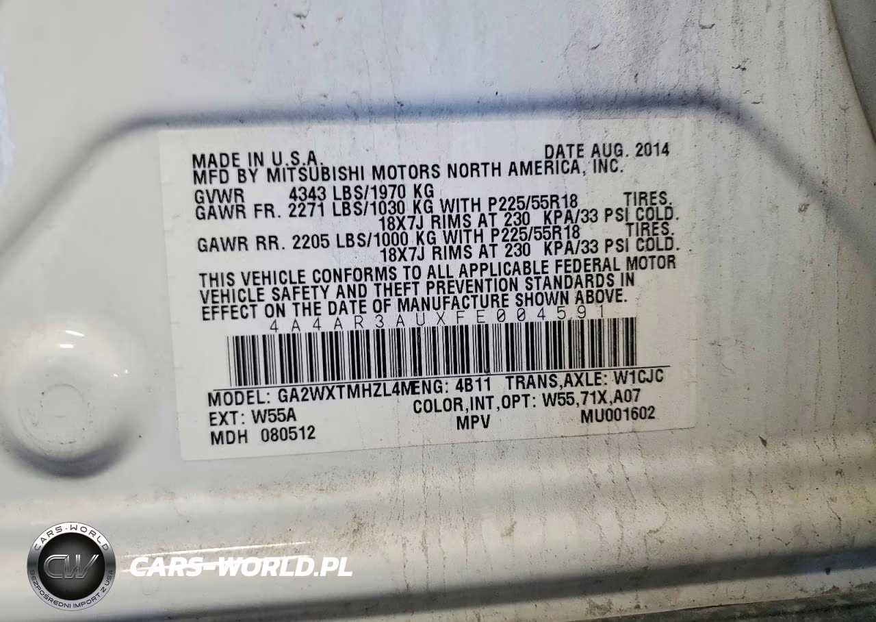 2015 Mitsubishi Outlander Sport Es VIN:4A4AR3AUXFE004591 - 13