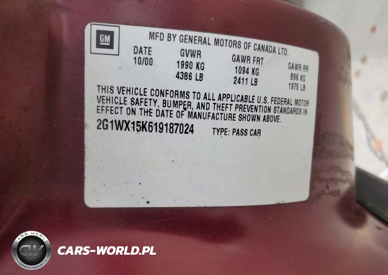 2001 Chevrolet Monte Carlo Ss VIN:2G1WX15K619187024 - 12