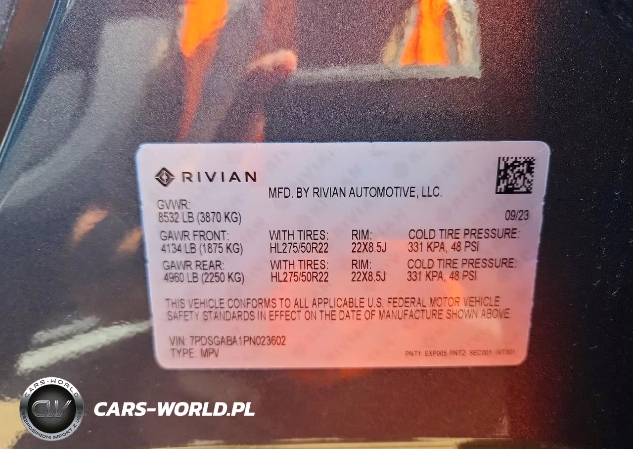 2023 Rivian R1S Adventure VIN:7PDSGABA1PN023602 - 12