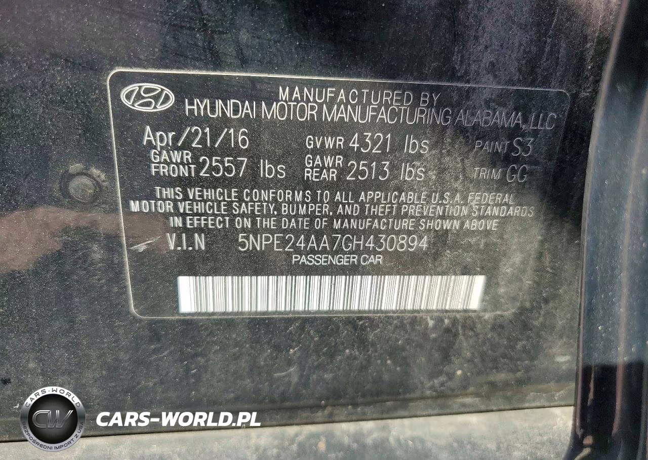 2016 Hyundai Sonata Eco VIN:5NPE24AA7GH430894 - 12