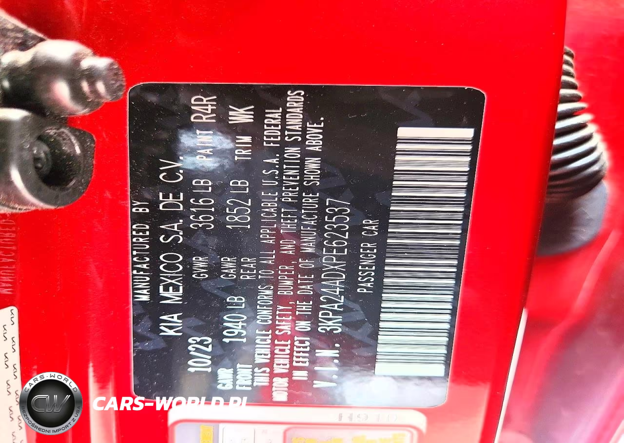 2023 Kia Rio S VIN:3KPA24ADXPE623537 - 12