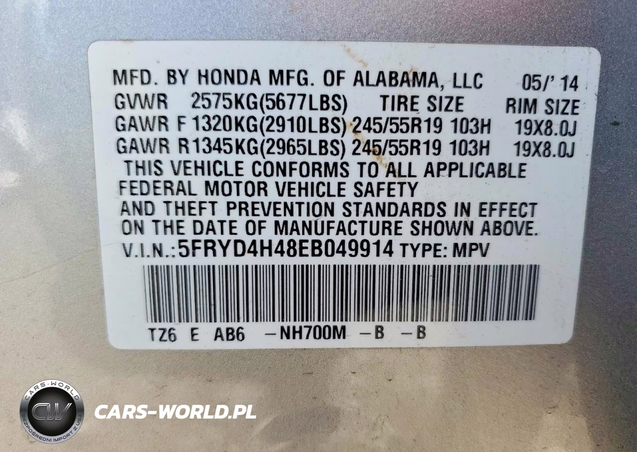 2014 Acura Mdx Technology VIN:5FRYD4H48EB049914 - 13