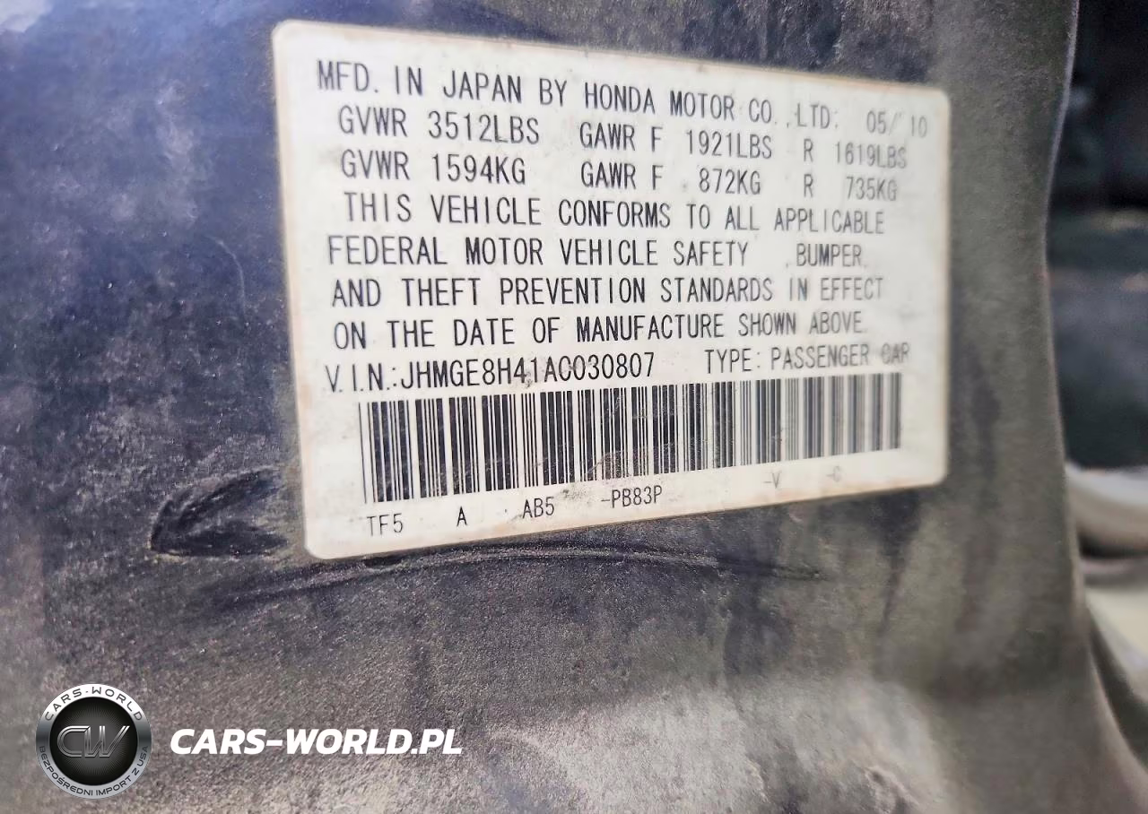 2010 Honda Fit Sport VIN:JHMGE8H41AC030807 - 13
