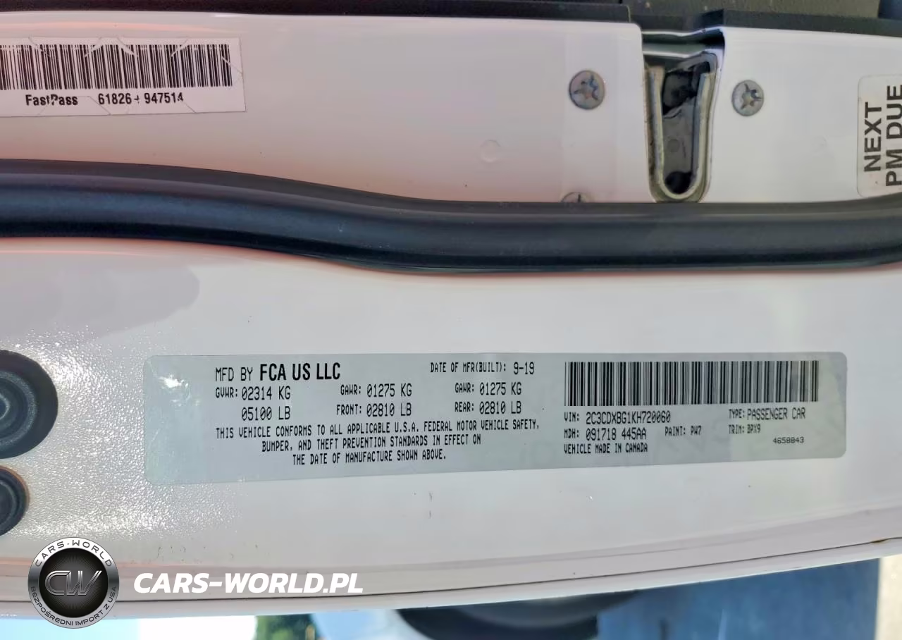 2019 Dodge Charger Sxt VIN:2C3CDXBG1KH720060 - 13