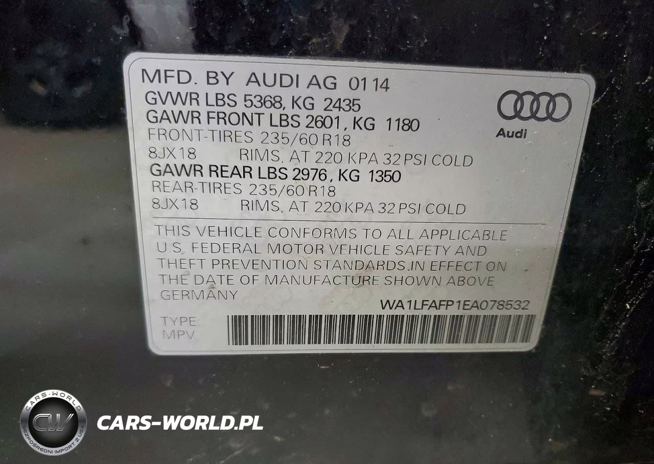 2014 Audi Q5 Premium Plus VIN:WA1LFAFP1EA078532 - 13