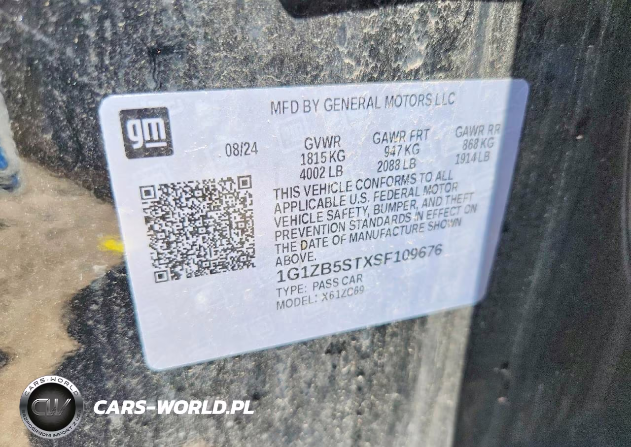 2025 Chevrolet Malibu Ls VIN:1G1ZB5STXSF109676 - 12
