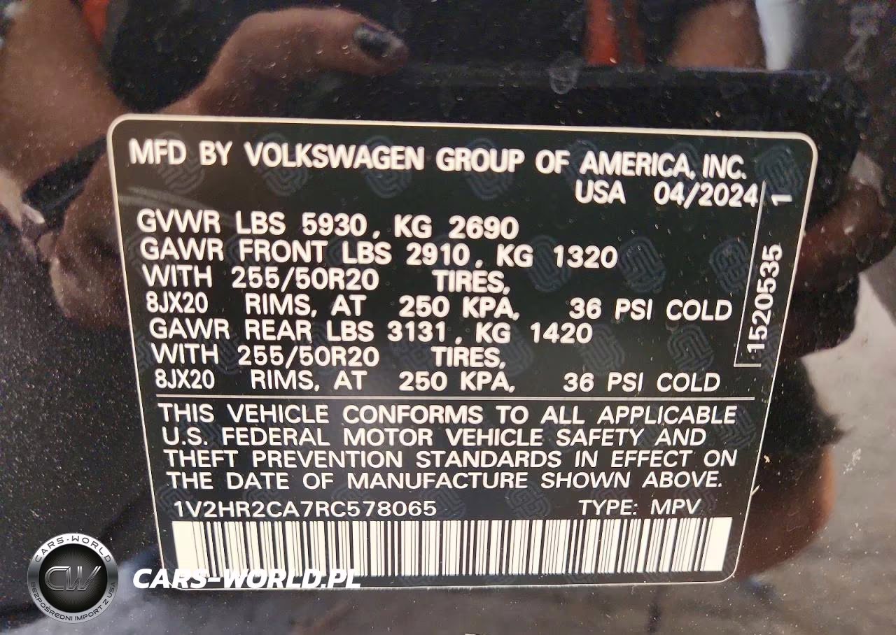 2024 Volkswagen Atlas Se VIN:1V2HR2CA7RC578065 - 13