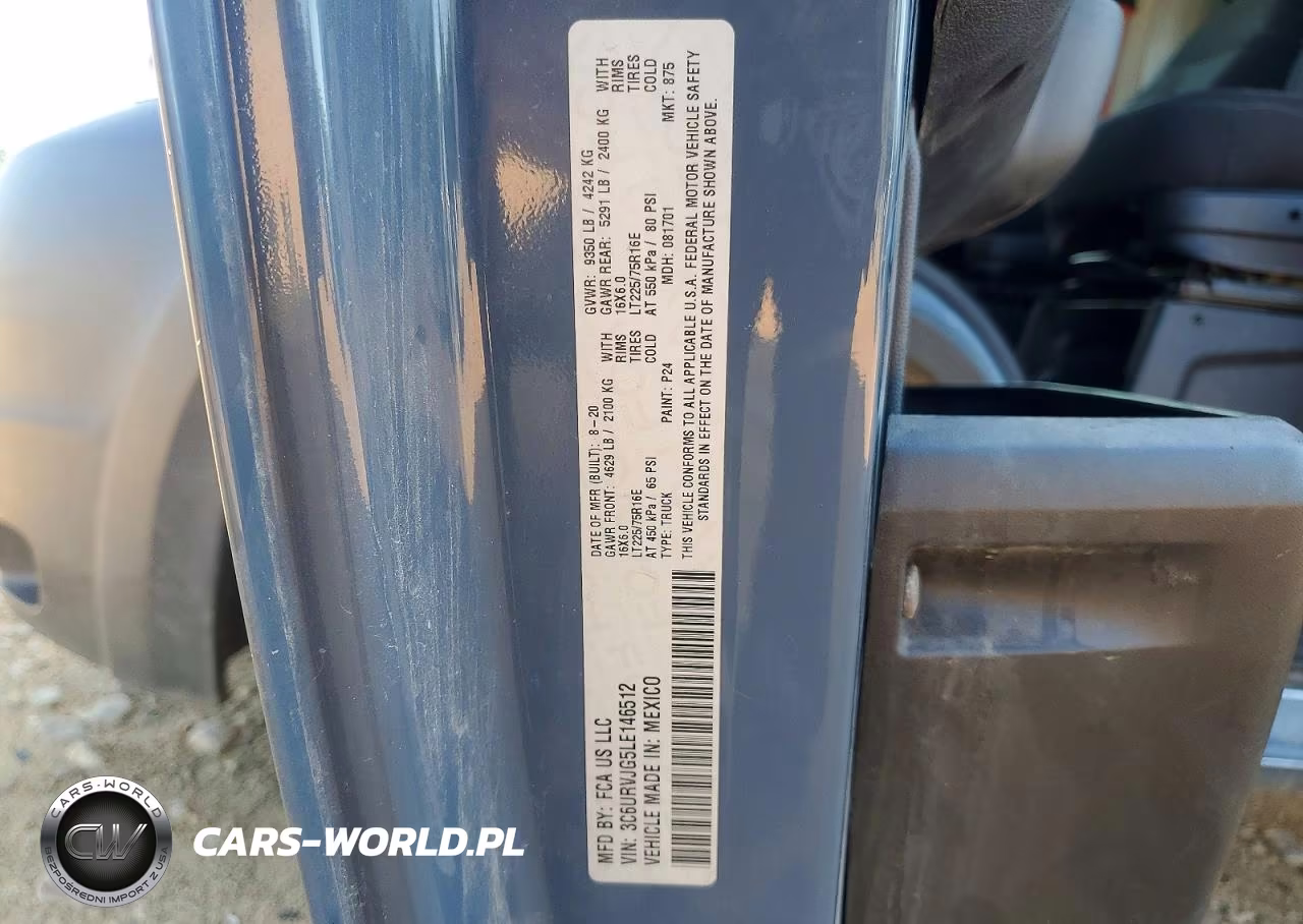 2020 Ram Promaster 3500 3500 High VIN:3C6URVJG5LE146512 - 13