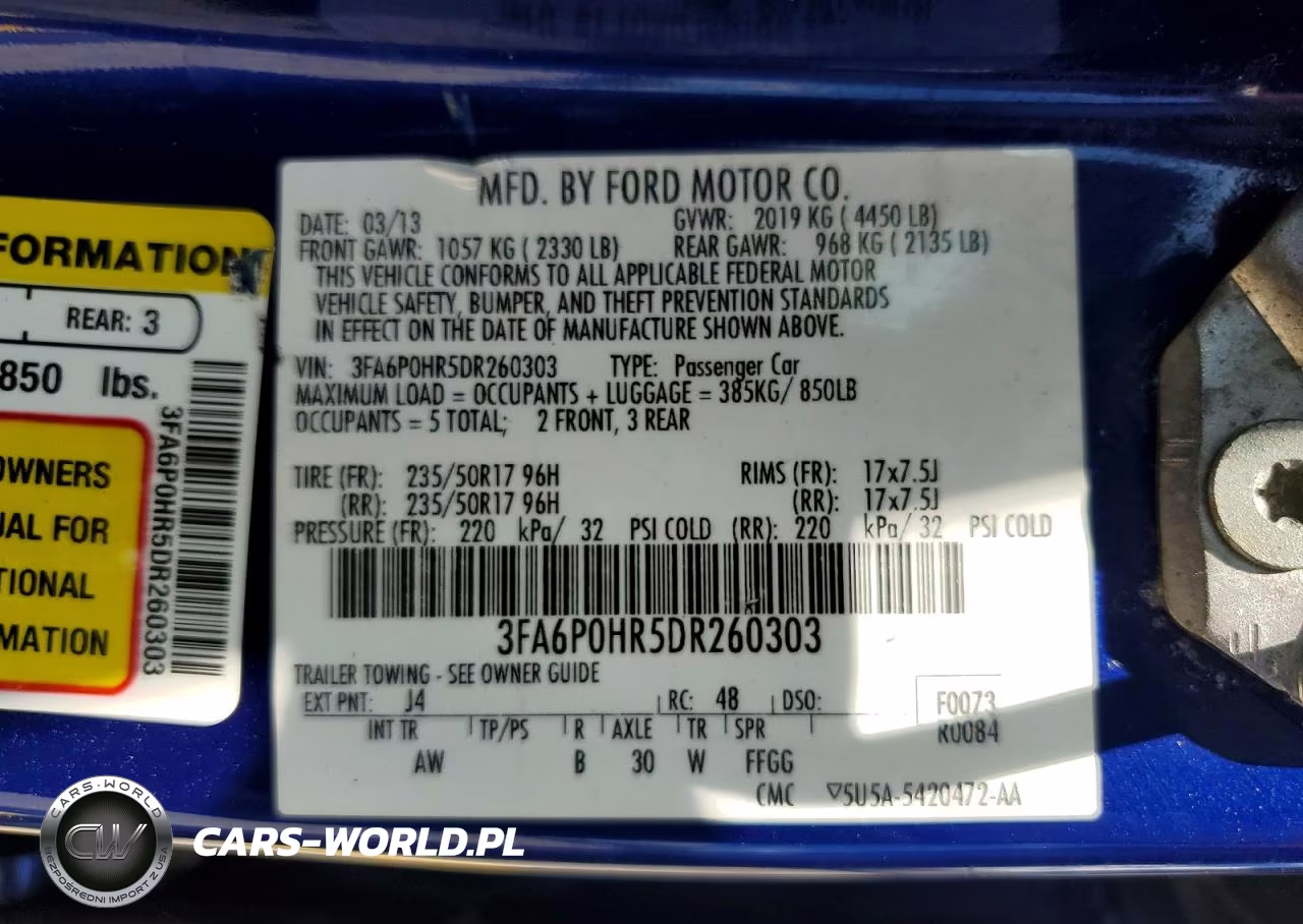 2013 Ford Fusion Se VIN:3FA6P0HR5DR260303 - 12