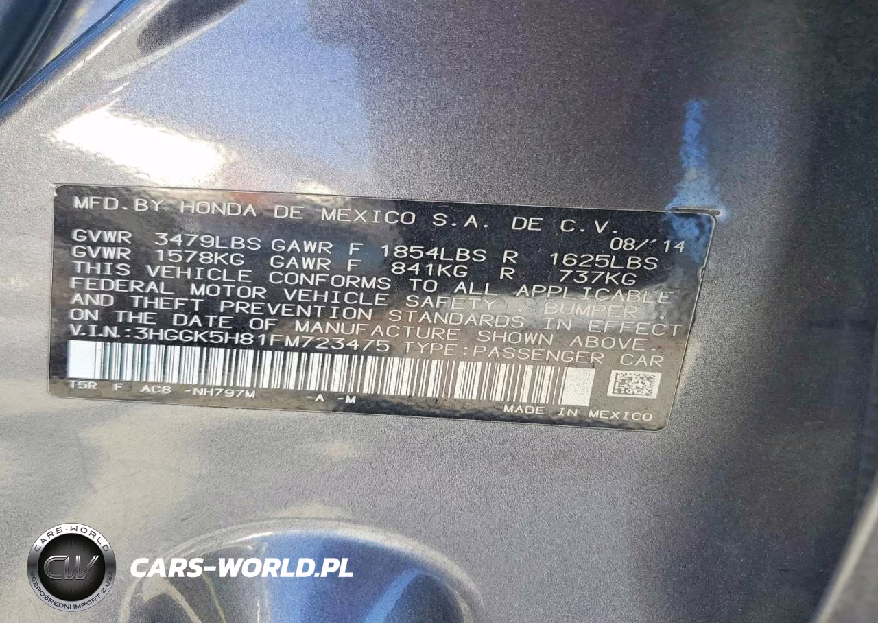 2015 Honda Fit Ex VIN:3HGGK5H81FM723475 - 12