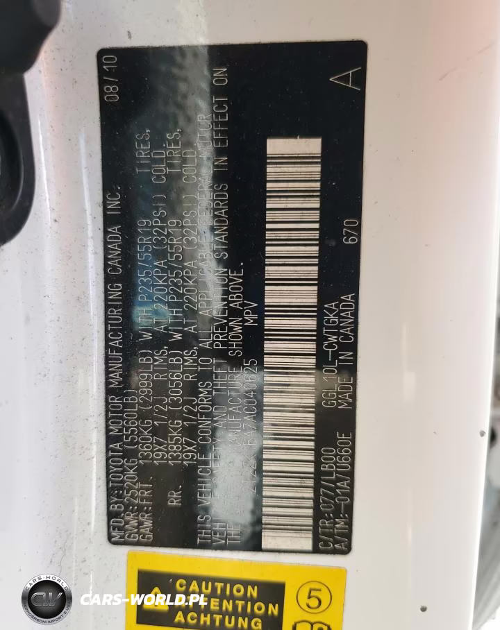 2010 Lexus Rx 350 VIN:2T2ZK1BA7AC040625 - 13