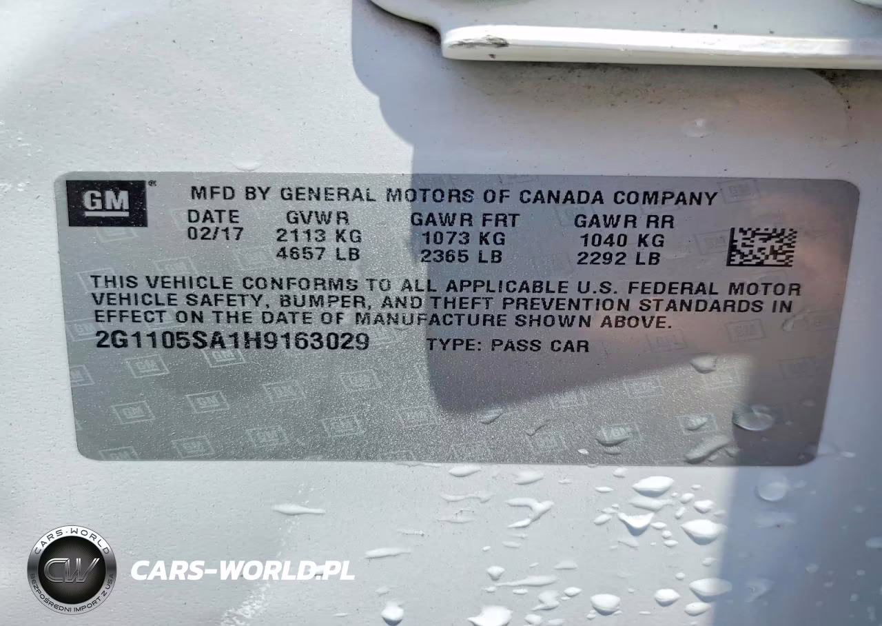 2017 Chevrolet Impala Lt VIN:2G1105SA1H9163029 - 12