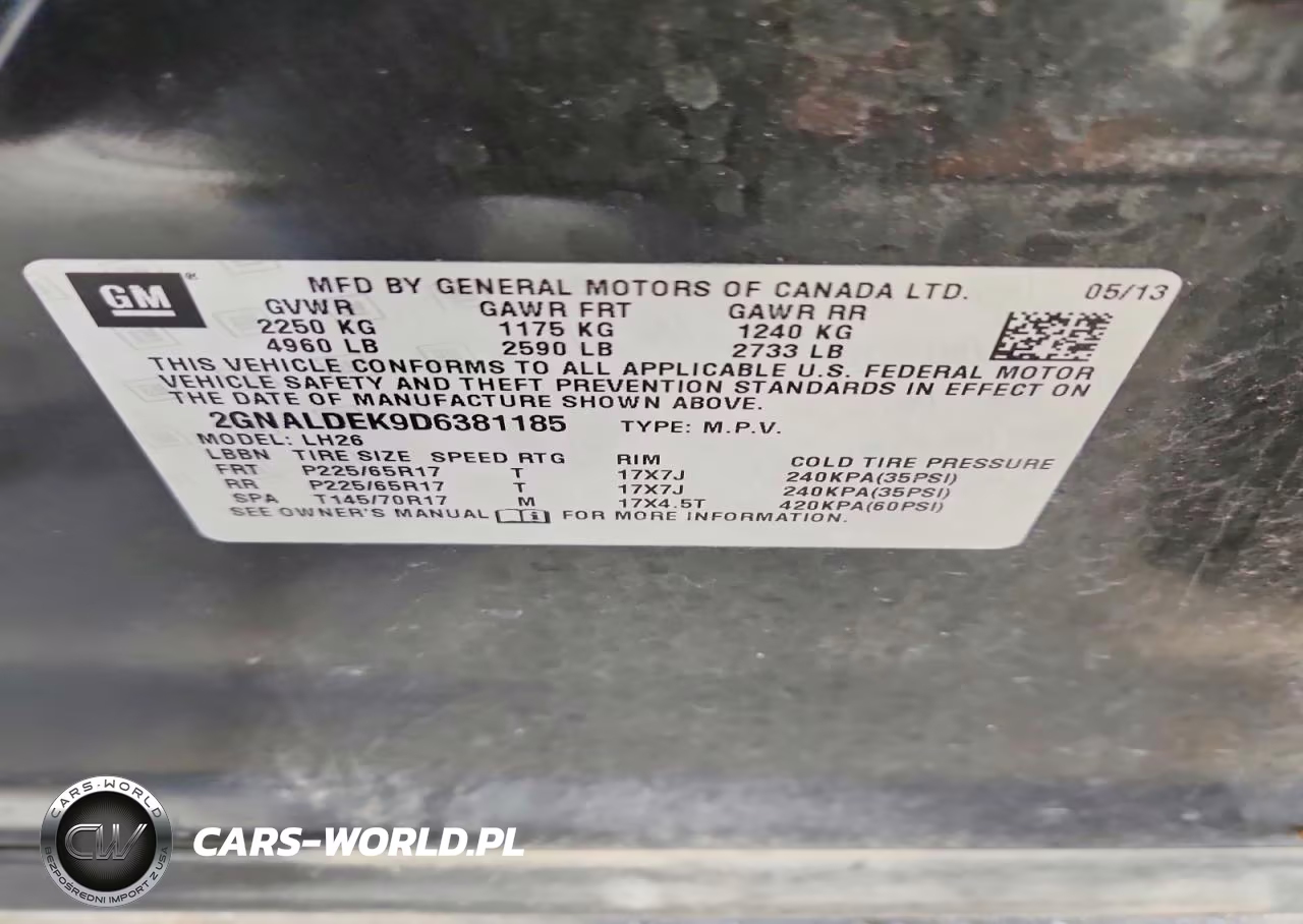 2013 Chevrolet Equinox Lt VIN:2GNALDEK9D6381185 - 13