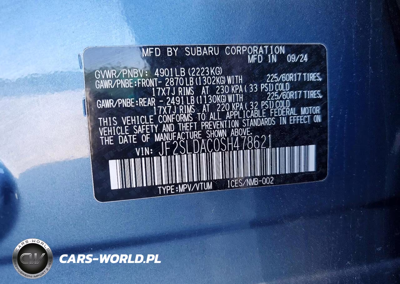 2025 Subaru Forester VIN:JF2SLDAC0SH478621 - 12