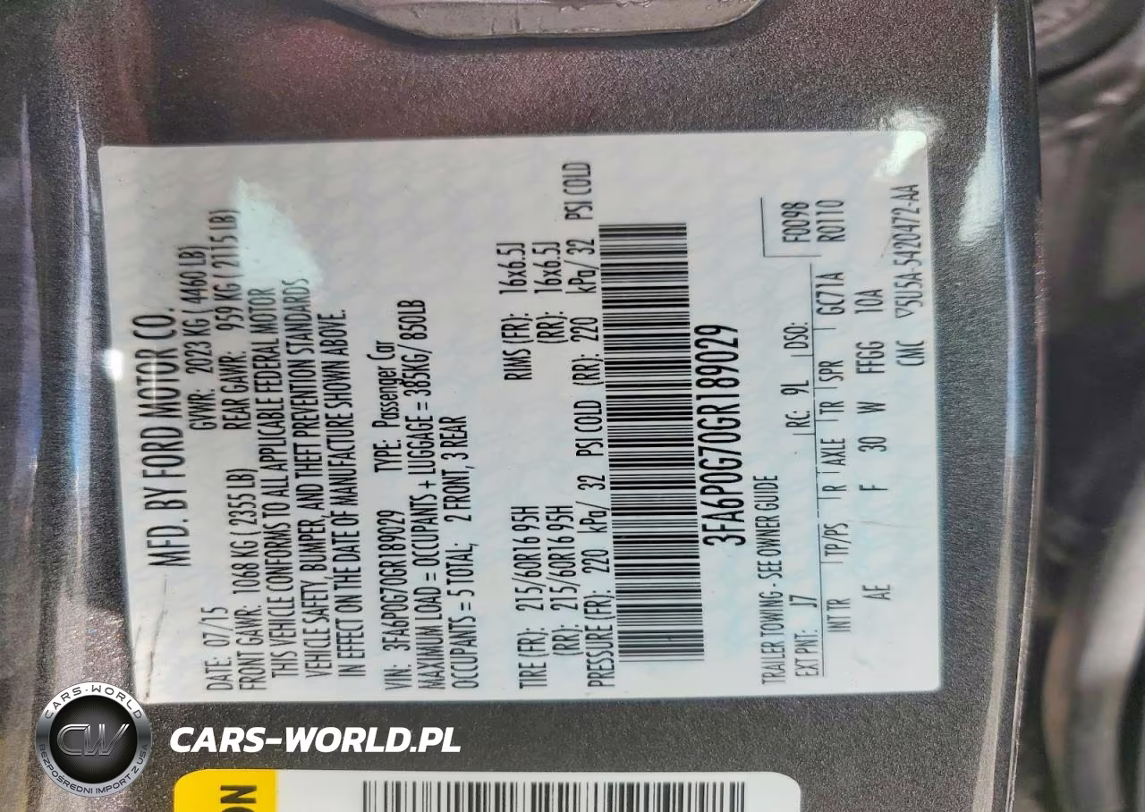 2016 Ford Fusion S VIN:3FA6P0G70GR189029 - 13
