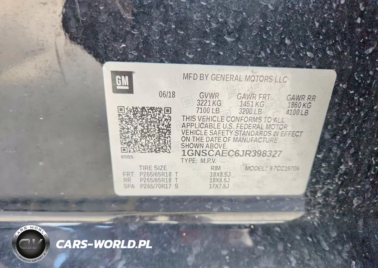 2018 Chevrolet Tahoe C1500 Ls VIN:1GNSCAEC6JR398327 - 13