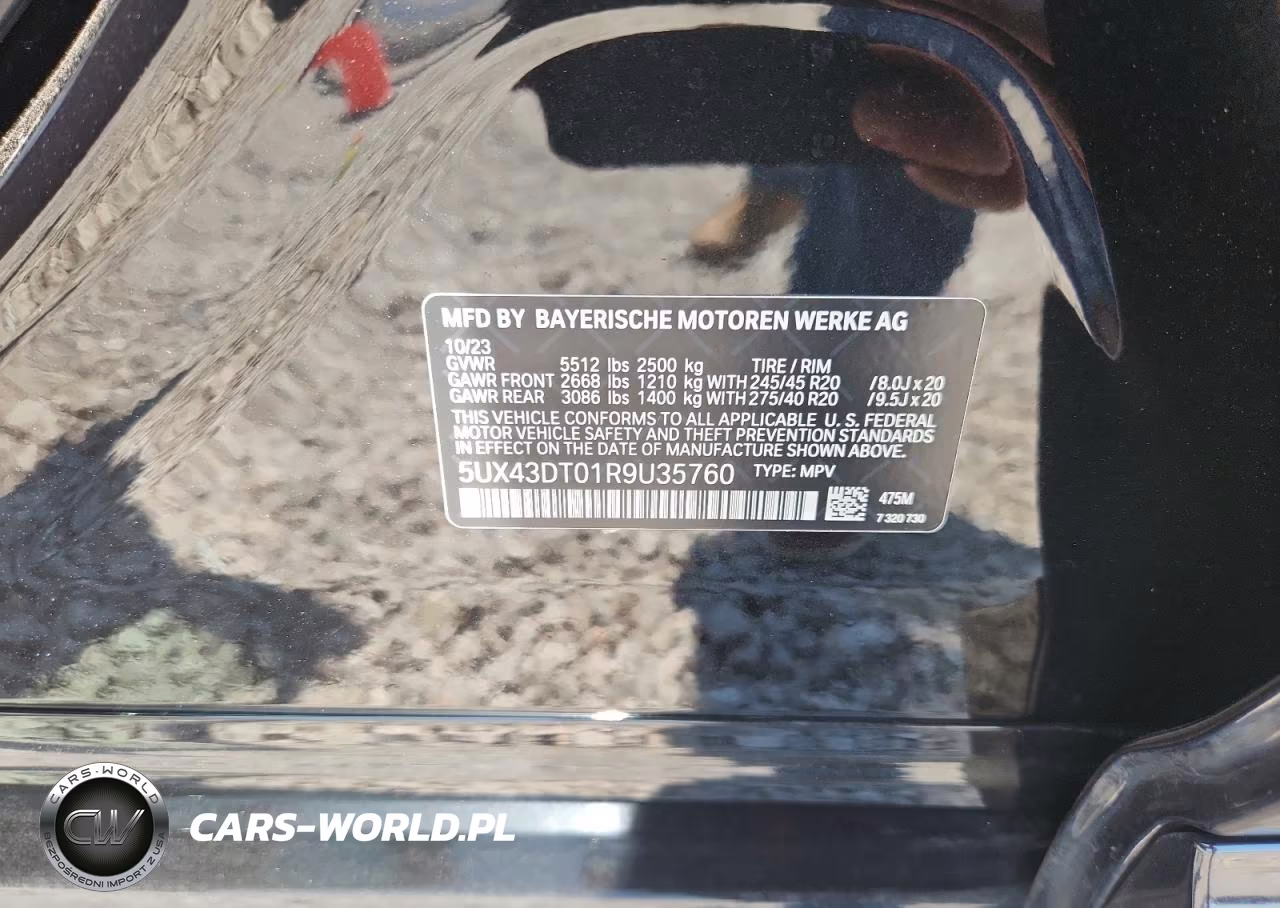 2024 BMW X4 M40I VIN:5UX43DT01R9U35760 - 13
