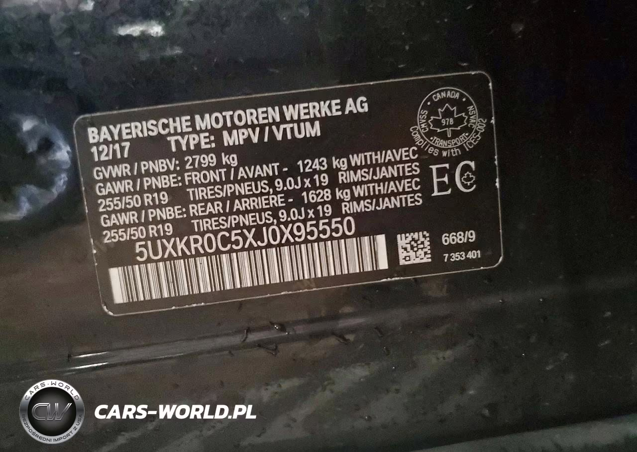 2018 BMW X5 xDrive35I VIN:5UXKR0C5XJ0X95550 - 12