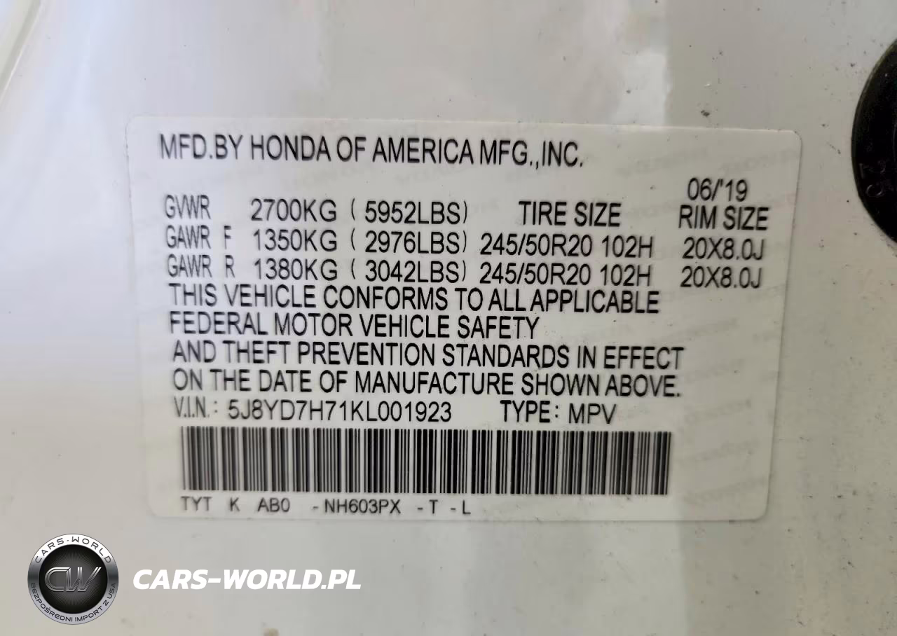 2019 Acura Mdx Sport Hybrid Advance VIN:5J8YD7H71KL001923 - 14