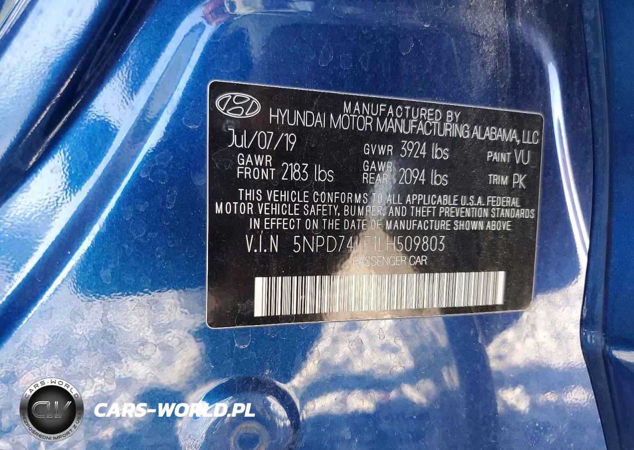 2020 Hyundai Elantra Se VIN:5NPD74LF1LH509803 - 12