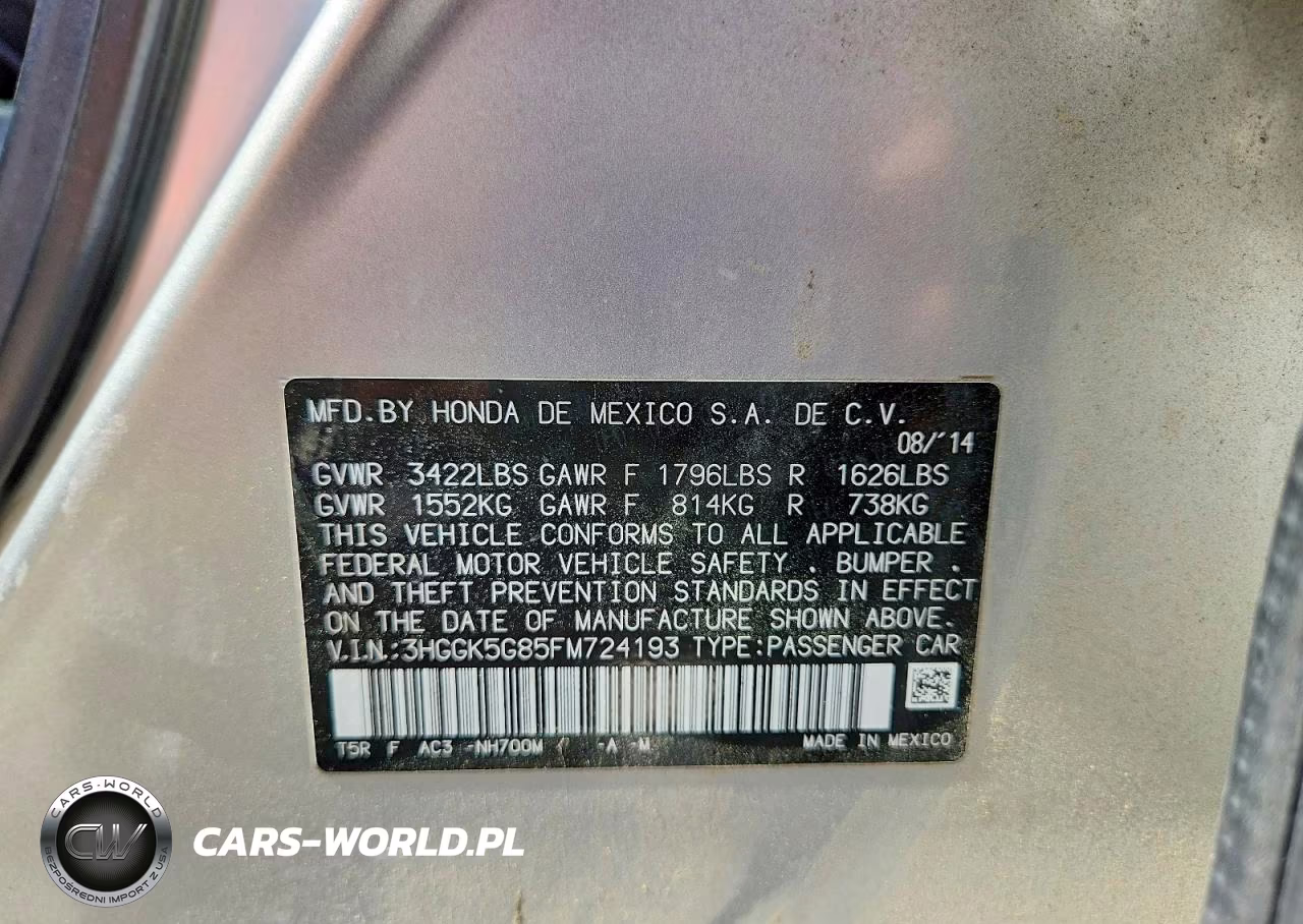 2015 Honda Fit Ex VIN:3HGGK5G85FM724193 - 12