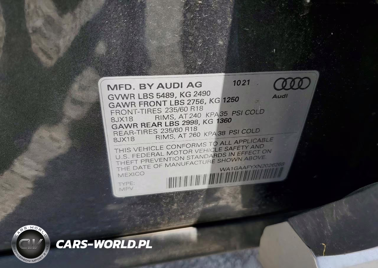 2022 Audi Q5 Premium 45 VIN:WA1GAAFYXN2026268 - 13