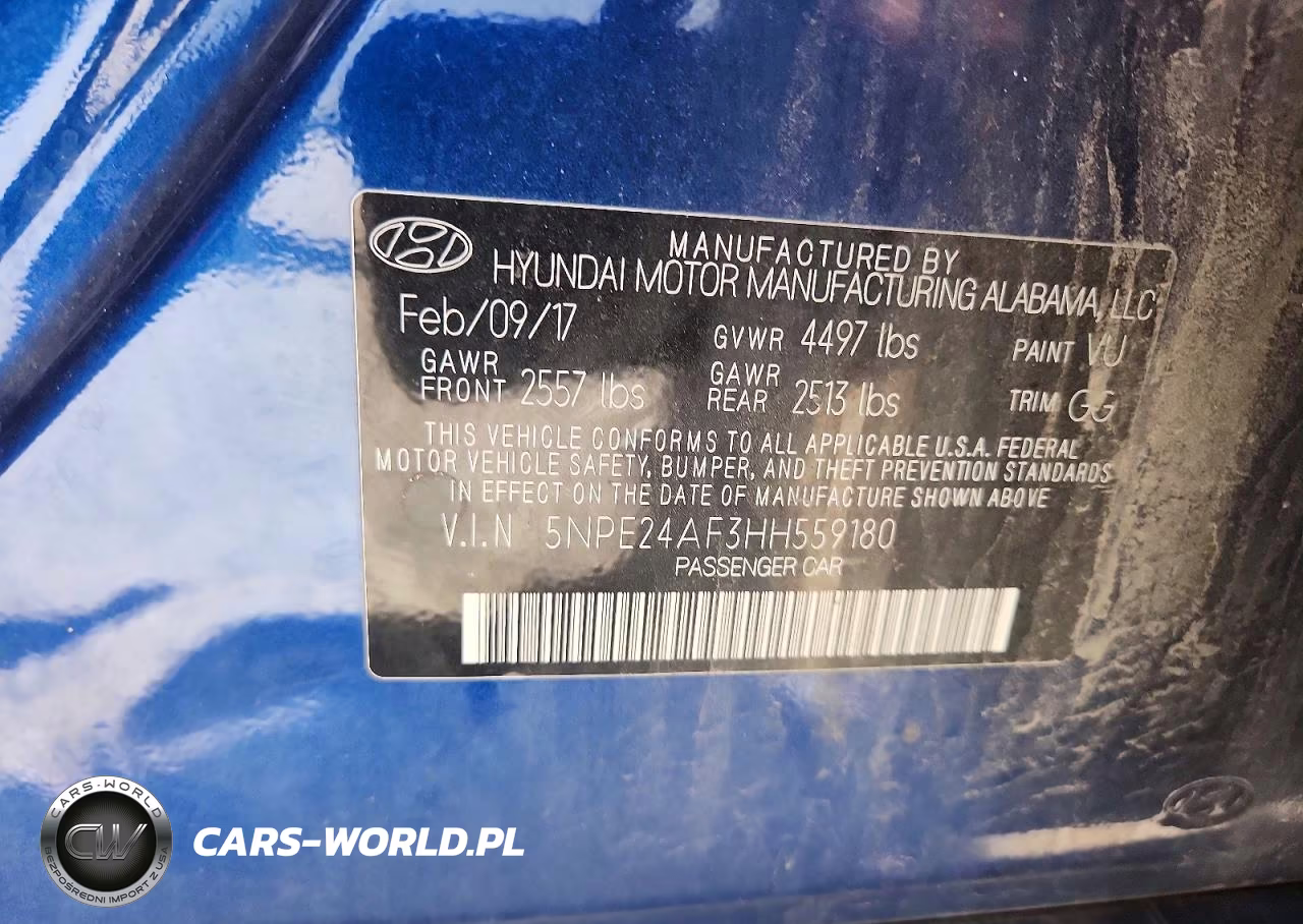 2017 Hyundai Sonata Se VIN:5NPE24AF3HH559180 - 12