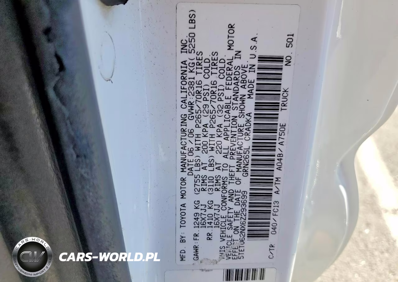 2006 Toyota Tacoma Prerunner Access Cab VIN:5TETU62NX6Z293699 - 12