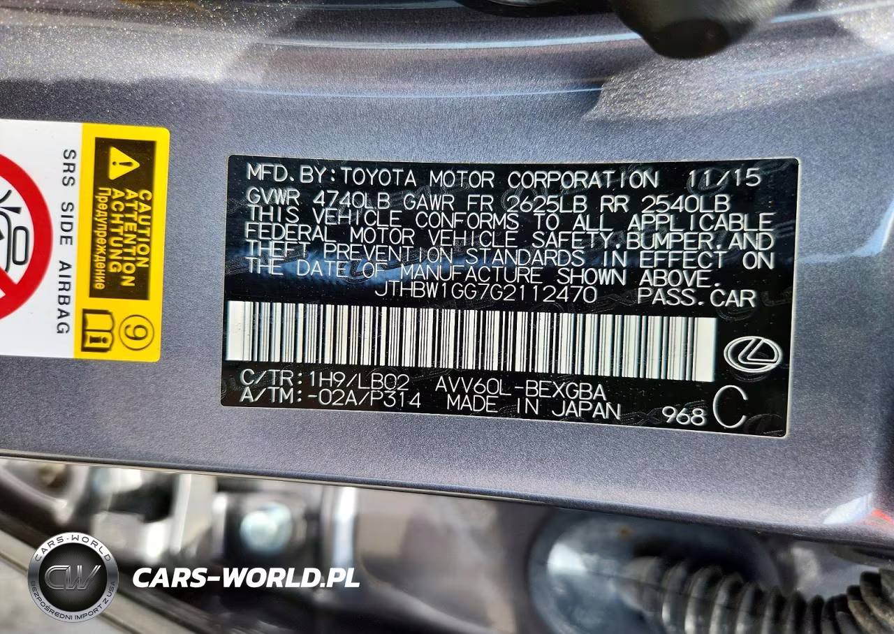 2016 Lexus Es 300H VIN:JTHBW1GG7G2112470 - 13