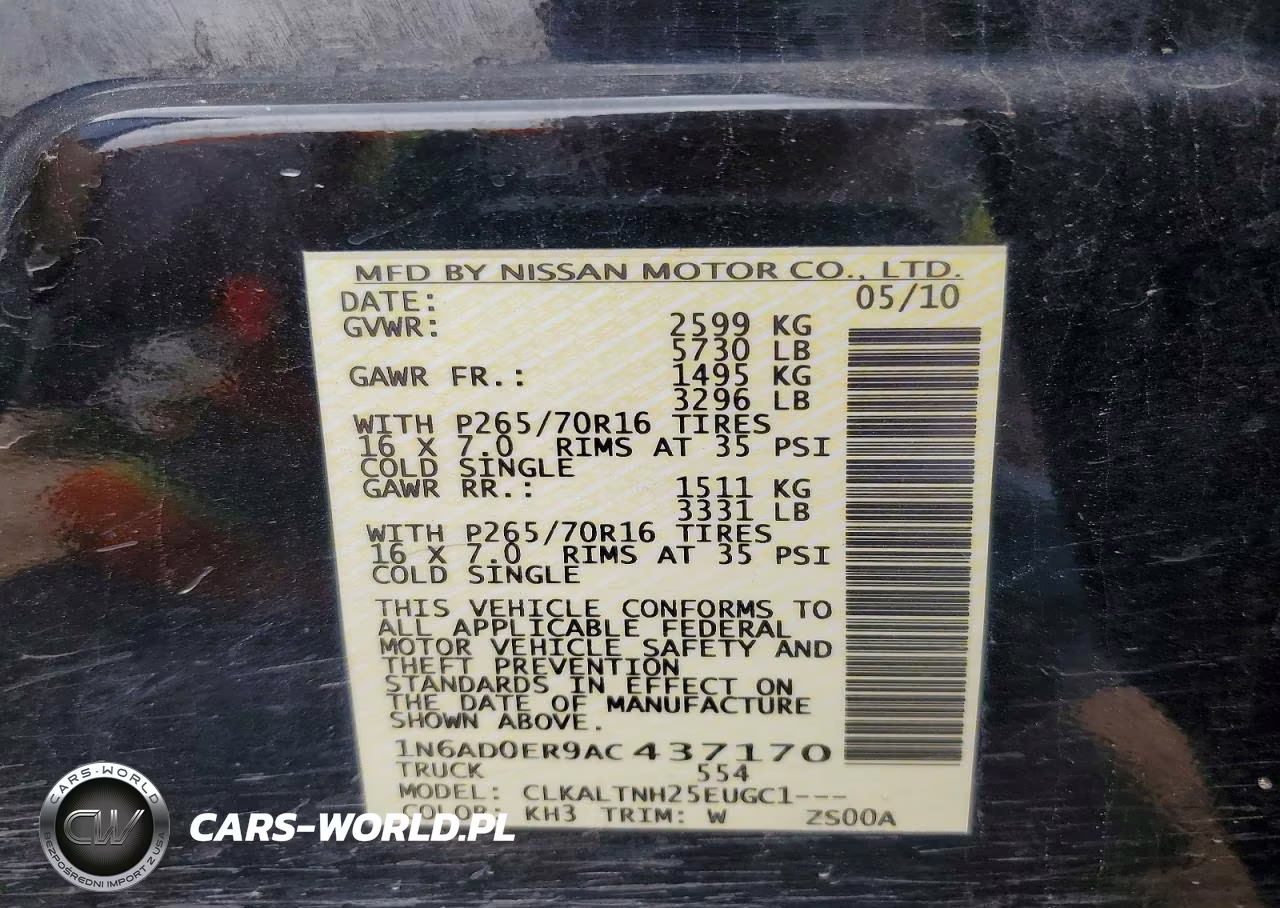 2010 Nissan Frontier Se V6 VIN:1N6AD0ER9AC437170 - 12
