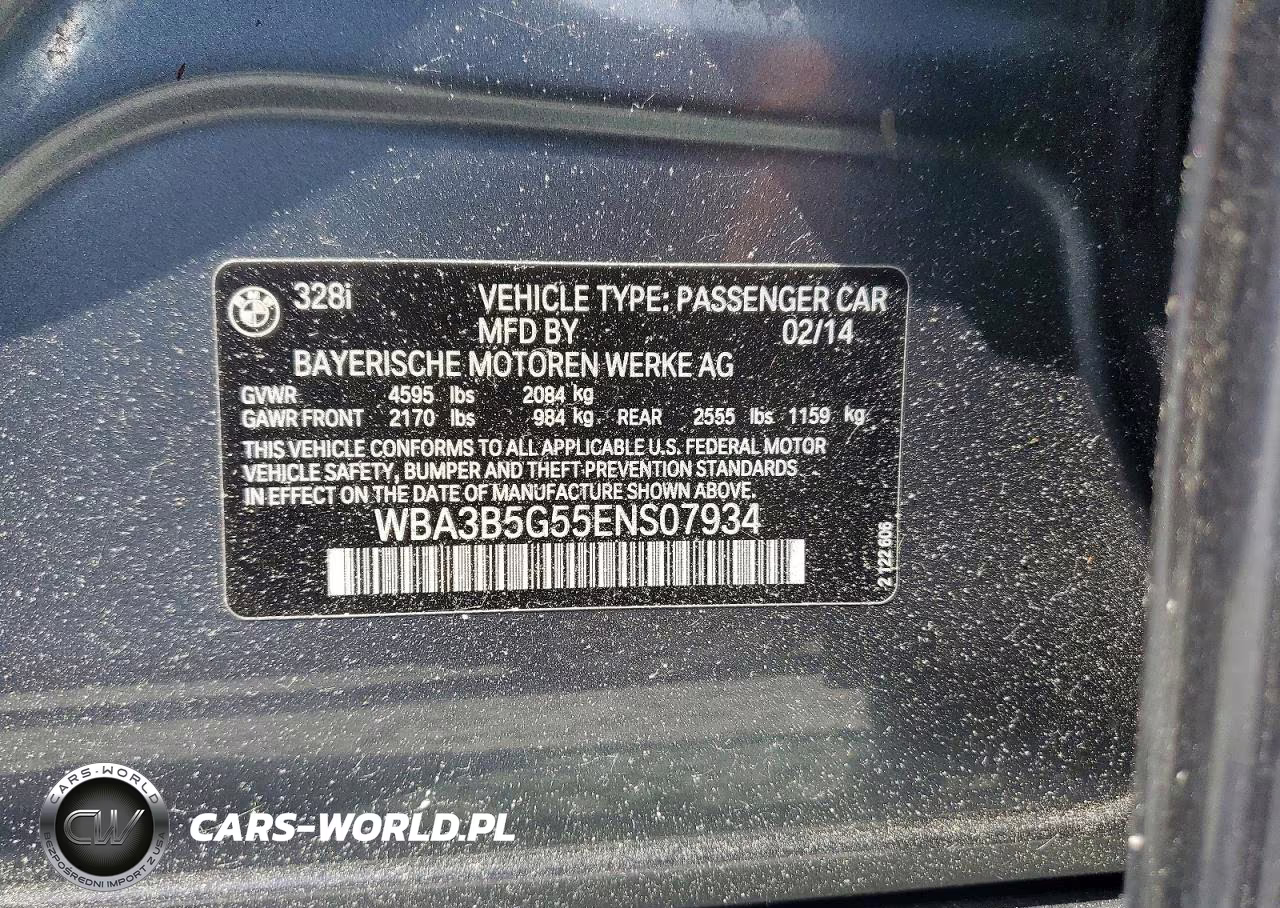 2014 BMW 328 Xi Sulev VIN:WBA3B5G55ENS07934 - 12