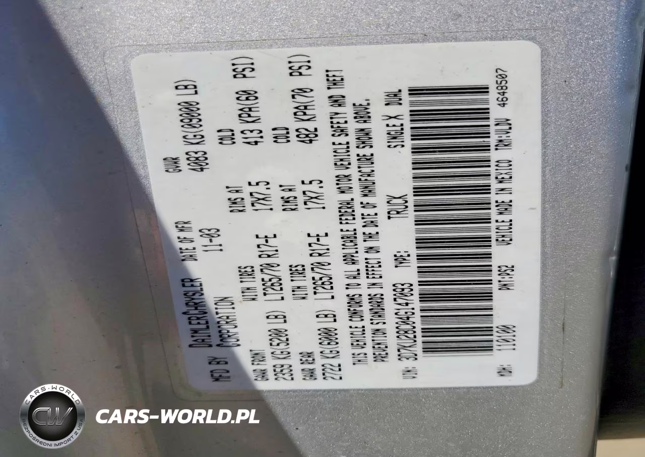 2004 Dodge Ram 2500 St VIN:3D7KU28C04G147093 - 12