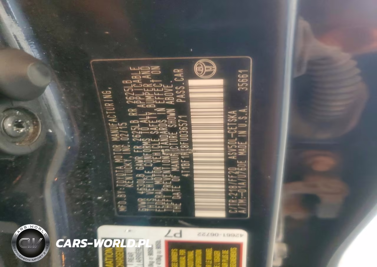 2015 Toyota Camry VIN:4T1BF1FK8FU036571 - 12