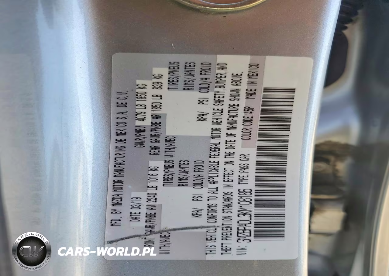 2019 Mazda 3 Preferred VIN:3MZBPADL3KM108186 - 12