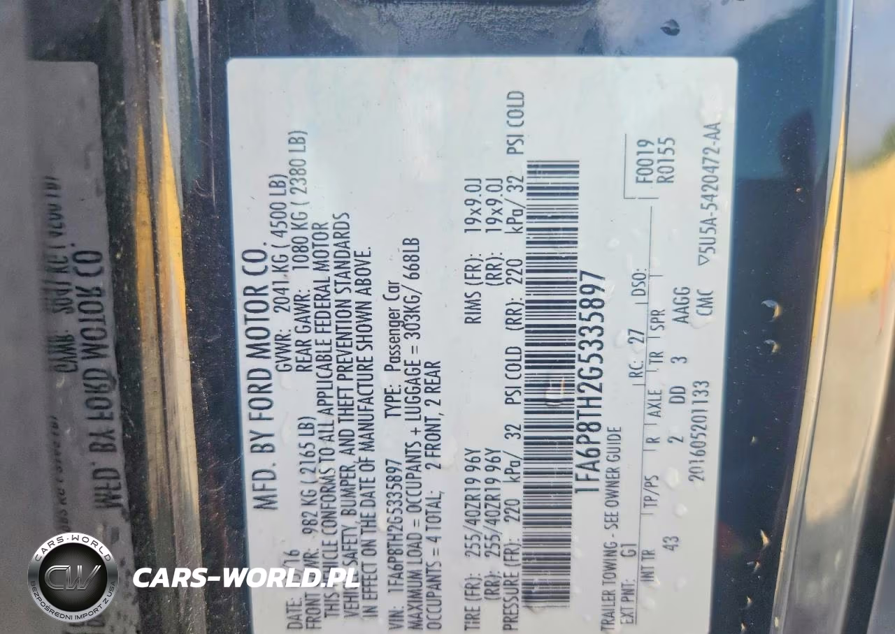 2016 Ford Mustang VIN:1FA6P8TH2G5335897 - 12