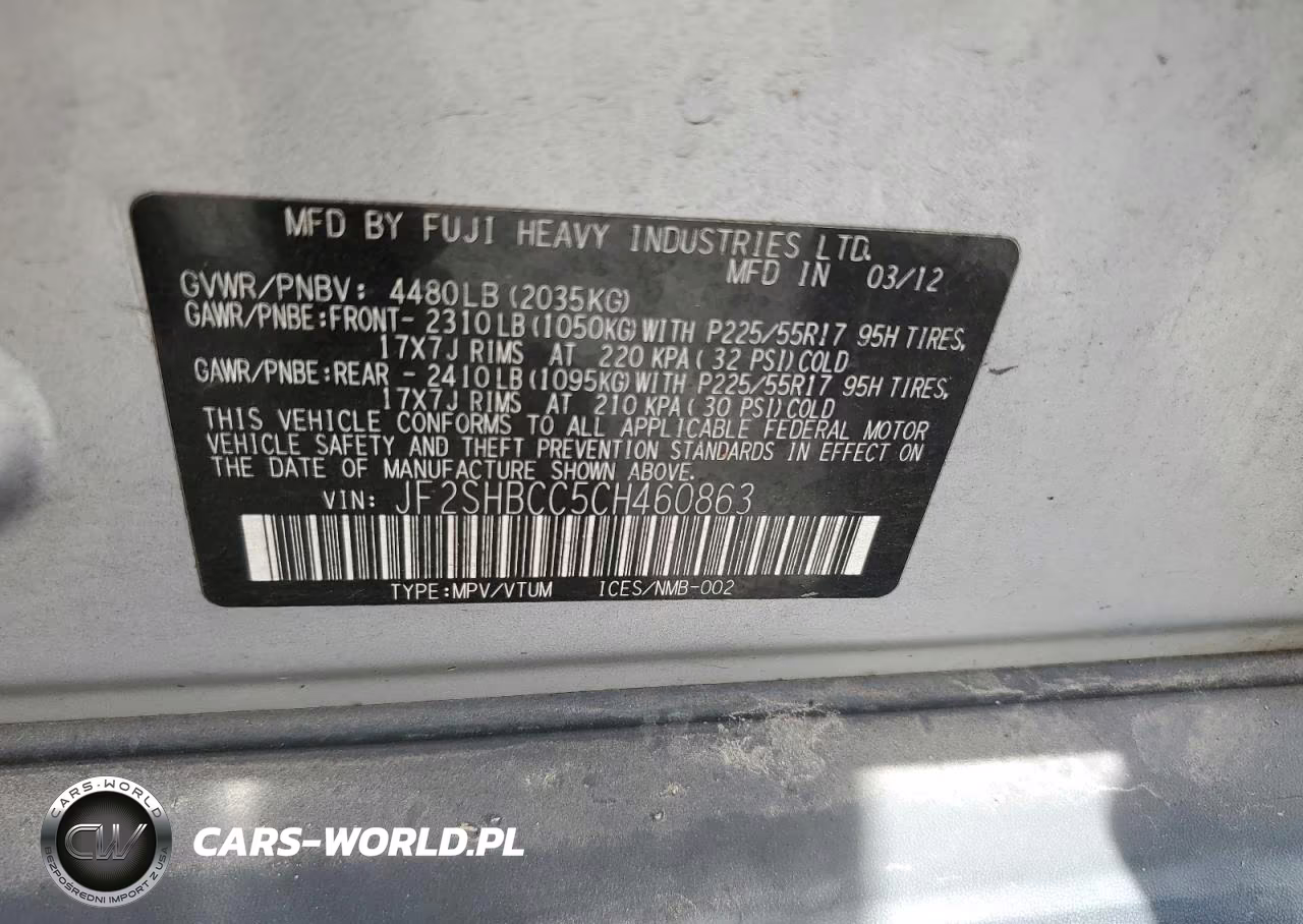 2012 Subaru Forester 2.5X Premium VIN:JF2SHBCC5CH460863 - 13
