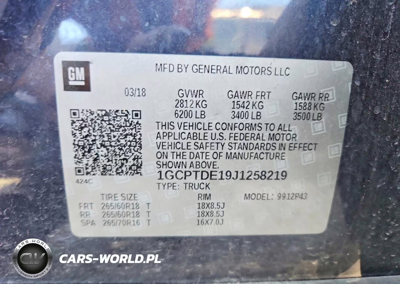2018 Chevrolet Colorado Z71 VIN:1GCPTDE19J1258219 - 13